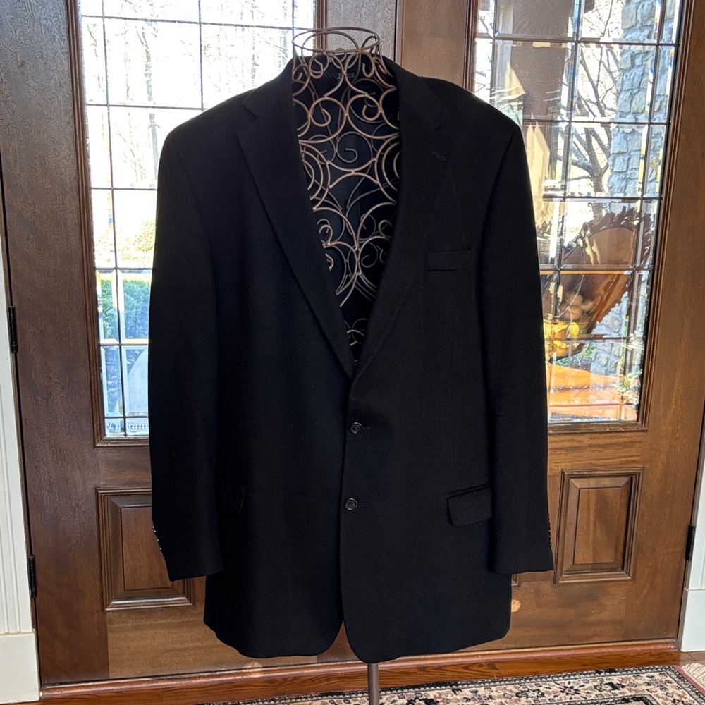 PAVONE Men's Black CASHMERE Sport Coat Blazer